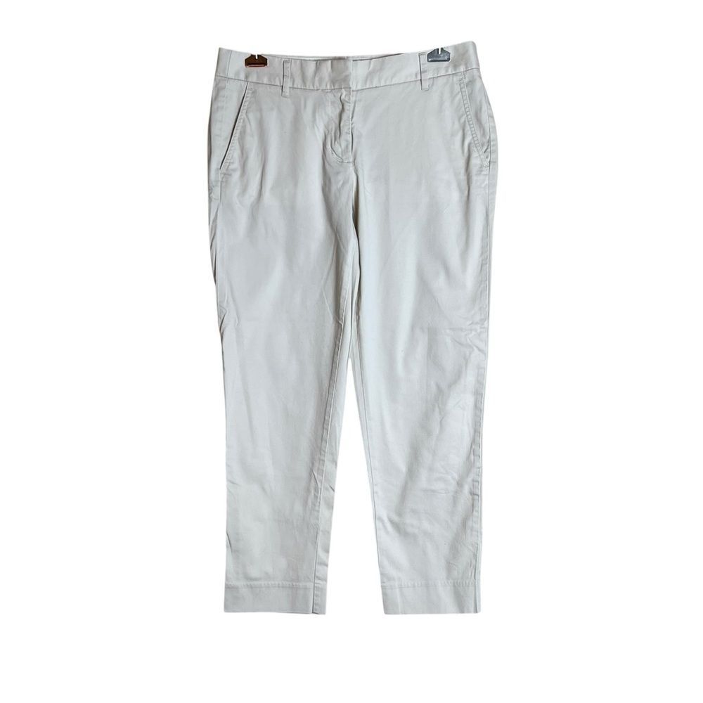 J. Crew light beige cotton blend pants. Size 4